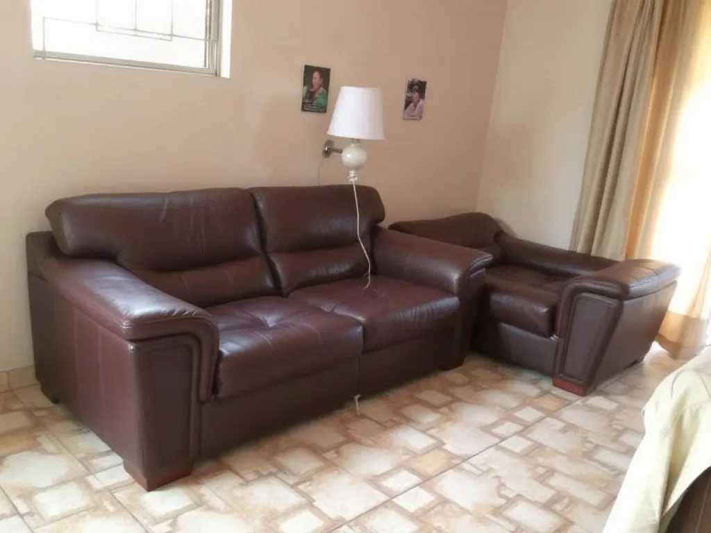 Salon complet 3+2+1 en simili cuir · Libreville (3/3)