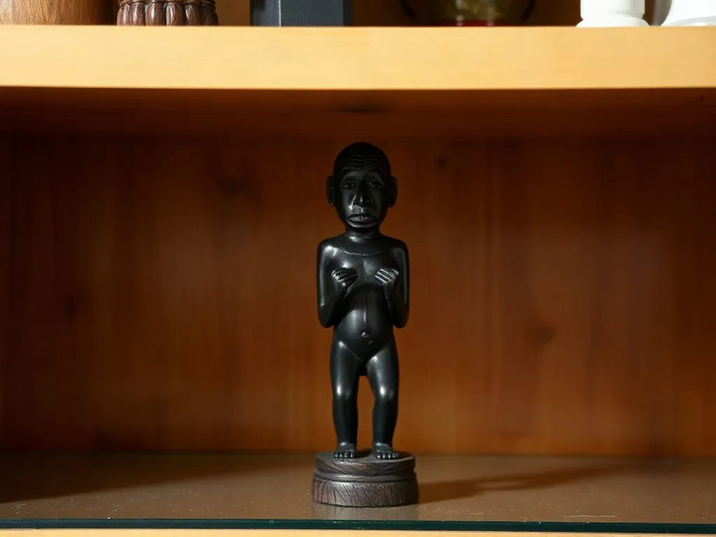 Statuette fang en bois d'ébène · Libreville (2/2)