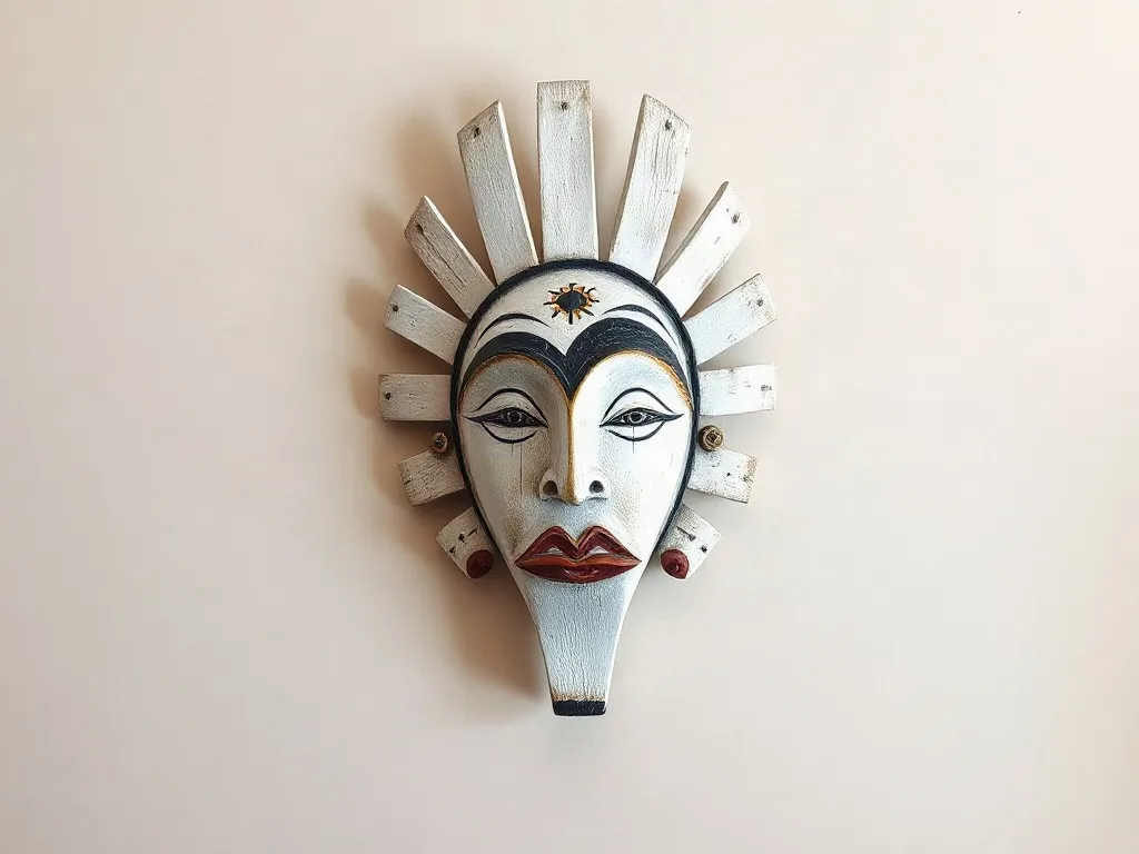 Masque punu en bois peint · Lambaréné (2/2)