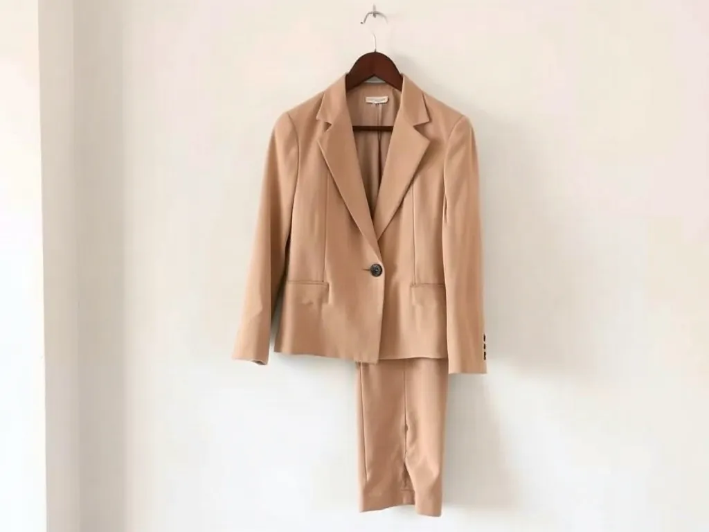 Ensemble tailleur pantalon beige, taille L · Libreville (2/2)