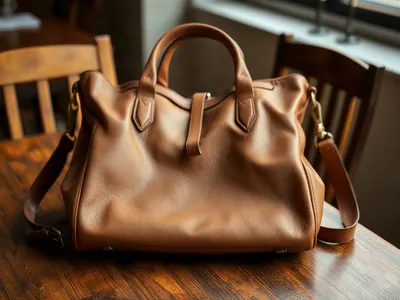 Sac à main en cuir camel · Libreville