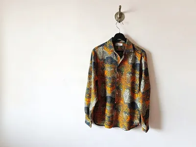 Chemise homme wax manches longues · Accra