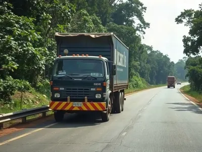 Transport de marchandises vers l'intérieur · Libreville