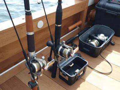 Lot de cannes et moulinets de pêche · Port-Gentil