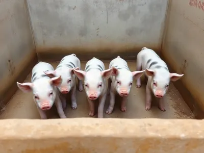 Porcelets sevrés de deux mois · Ntoum