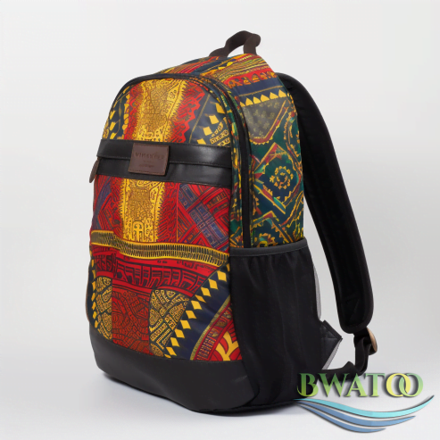 African-Inspired Sports Backpack – Ghanaian Motif Edition