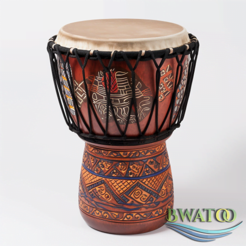 Authentic Handcrafted Ghanaian Djembe Drum – Traditional African Musical Instrument
