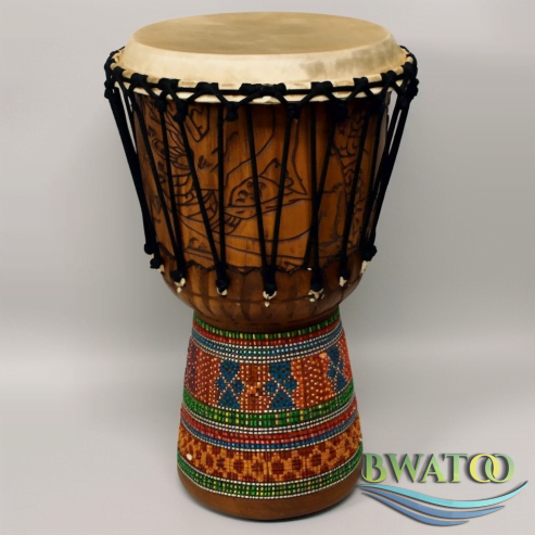 Authentic Handcrafted Ghanaian Djembe Drum – Traditional African Musical Instrument