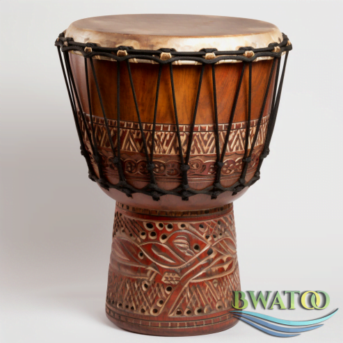 Authentic Handcrafted Ghanaian Djembe Drum – Traditional African Musical Instrument